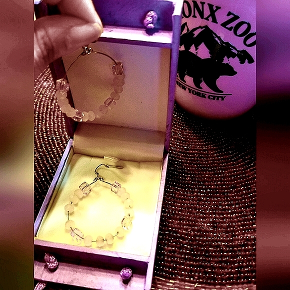 Prom Dance Delight Blush  Swarovski Crystal Hand-made Earring Hoops. Sterling - Picture 1 of 5